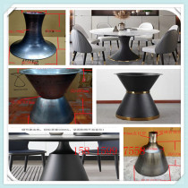 Factory direct round iron dining table stand spinning accessories small waist base palpable coffee table accessories size bowl