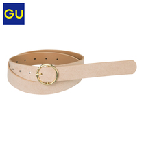 GU极优 女式 绒面圆形饰扣腰带时尚优雅配饰腰带女 314176