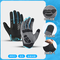 Long finger spring and summer autumn outdoor mens and womens non-slip breathable mountain bike riding all finger bicycle touch screen gloves