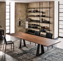 Nordic Wind Designer Solid Wood Desk Conference Table Long Table Minima Modern Bench Retro Industrial Wind Table