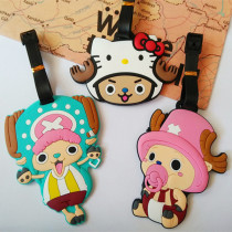 One Piece luggage tag Japanese cute chopa suitcase hang tag childrens school bag listing creative boarding identification tag