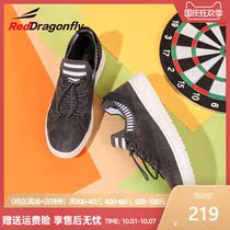 Red dragonfly men's shoes trendy casual shoes men's shoes new men's lace-up flat-heel shoes Korean style trendy shoes youth Q