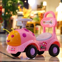 Twisted car Childrens slip car ladybug with music Baby Scooter 1-3 years old toy Niuniu can sit for beginners