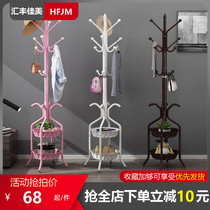  Net red coat rack Floor-to-ceiling bedroom simple modern wrought iron hanger foyer coat rack indoor clothes rack