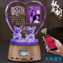 Music Box Music Box Rotating Crystal Ball Rotating Bluetooth Personality Customized Photos Special Birthday Gift Girls