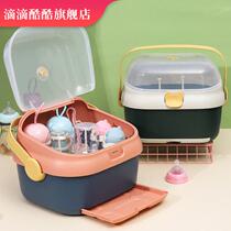 Baby bottle storage box multifunctional drain rack baby products milk bottle rack drying rack storage box dustproof same type