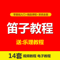 Flute tutorial zero basic self-study introductory video beginner teaching adult children learn bamboo flute textbook Complete Collection