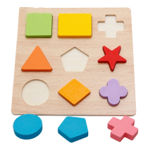 Children Early Teach Geometric Shapes Cognition Plate Pairing Jointed Board Kindergarten Teaching Aids Solid Jigsaw Puzzle 3-6 Puzzle Toys