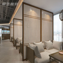 New Chinese solid wood screen partition living room door entrance barrier brake home fence block tea room decoration partition wall