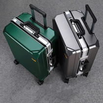 Brief Charging Aluminum Frame Tie Rod Suitcase Men Thickened Anticollision 24 Inch Oversized Capacity Universal Wheel Cryptography chassis