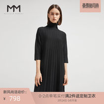 Shopping mall same mm lemon winter new loose high collar loose wool dress 518b190341q
