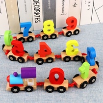 11 Dolly Shape Cognition Pairing Early Education Puzzle Digital Train Toy Baby Wooden Building Blocks 600G