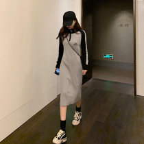 2021 popular early autumn Net red womens tidal ocean air tremble sound sound knitted jumpsuit ins Super fairy Autumn