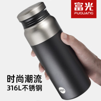 Fuuang 316 stainless steel thermos cup male Lady large capacity creative personality trend ins simple student water Cup