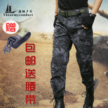 Military fan clothing outdoor consul tactical pants IX7 Python camouflage pants mountaineering camping overalls wear-resistant