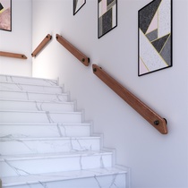Simple Wall staircase wooden handrail solid wood Villa attic indoor elderly non-slip handle kindergarten railing handrail