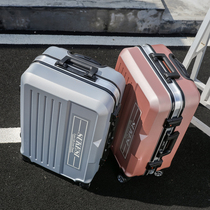 German aluminium frame suitcase male and female pull bar case sturdy and durable fashion travel boarding password box 24 inch leather case