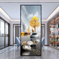  Modern and simple mobile glass screen partition Office living room Bedroom household occlusion Home light luxury style entrance
