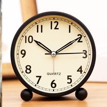 Black technology alarm clock powerful wake-up Nordic small alarm clock Students use bedside luminous creative sound electronic childrens alarm clock