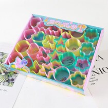 Small rainbow circle children plastic toy spring coil stacked ring baby educational toy telescopic elastic ring 1305