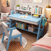 All solid wood children's desk can lift learning desk and chair set home bedroom primary and secondary school students writing desk