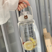 Straw Cup fairy cute large-capacity plastic water cup high-value summer maternal adult carry student kettle
