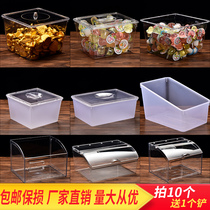 Supermarket snack box casual box candy plastic display box food box bulk box dried fruit box transparent with cover