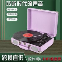 Vinyl record player retro desktop phonograph vintage music antique record player small new Chinese American light luxury