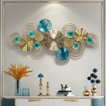 New Chinese style atmospheric household watch Light luxury wall decorative clock Wall hanging living room fashion art hanging watch Creative wall clock