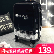 Pull Rod Box Men And Women 20 Inch Suitcase Ins Nets Red New Graffiti DIY Large Capacity Cryptobox Leather Case