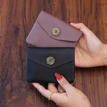Retro Handmade Zero Money Baotou Layer Plant Tanning Cow Leather Coin Bag Men And Women Mini Genuine Leather Card Bag Small Money Bag Drivers License Bag