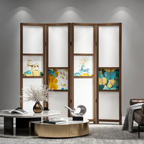 Screen partition Living room Modern simple office Bedroom Light luxury Nordic home folding movable solid wood folding screen