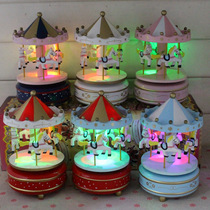 Rotating Trojan Horse Music Box Baking Trojan Horse Music Box Sky City Children's Day Christmas Student Day Gift