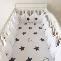 Newborn baby bed soft bag guardrail cotton children bedding kit baby round bed anti-collision fence custom-made