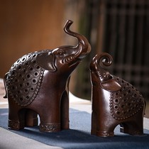 Creative copper auspicious Elephant Ornaments Zhaocai town house incense pan incense stove household indoor tower incense tea ceremony incense stove