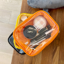 Beauty pick transparent cosmetic bag portable large capacity womens travel small waterproof toiletry bag finishing bag Simple ins