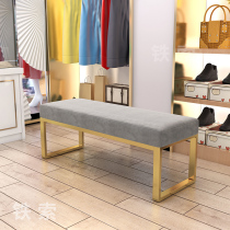 Soft bag seat cushion bench stool changing shoe stool dressing room clothing store bench sofa bench rectangular rest area bed tail stool