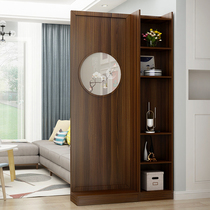 Entry screen partition living room entrance cabinet light luxury entrance door modern simple new Chinese solid wood shelf