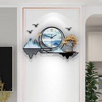 Chinese style clock hanging clock Living room Creative mute light luxury modern minimalist clock art wall decoration hanging watch for home