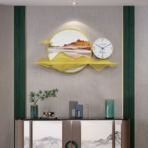 Living room table hanging wall New Chinese style clock hanging bell household Chinese wind personality decoration creative quartz clock atmospheric clock