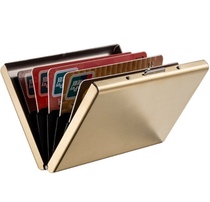 Net Red THEFT PROTECTION BRUSH METAL CARD BAG MEN AND WOMEN STAINLESS STEEL ULTRA-THIN ANTI-MAGNETIC CARD CASE CREDIT CARD KIT CARD HOLDER