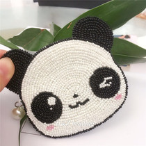 Wearing Pearl Zero Money bag cute Giant Panda String Pearl Small Wallet Slanted Satchel Embroidered Finished Zero Wallet Schoolgirl