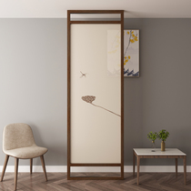 New Chinese style home solid wood screen entrance partition living room Modern simple small apartment decoration flat wind household brake