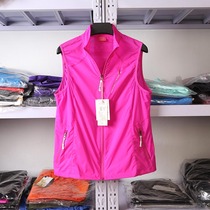 Foreign Trade Tail Single Summer New Outdoor Speed Dry Vest Woman Korean version upright collar bright light and thin waistcoat Sport Camshoulder hiking