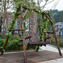 Leisure chair anticorrosive wood courtyard outdoor solid wood rocking chair balcony terrace adult rocking chair swing chair swing chair rocking chair