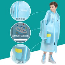 Childrens raincoat Summer mens and womens full body long baby one-piece childrens cute electric car poncho with backpack