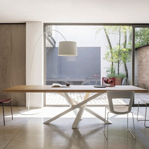 Nordic Reception Desk and chairs Combined Negotiations table Table Guests Business Office Table Rectangular Solid Wood Individuality