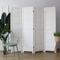 David vintage solid wood louver screen old decoration folding partition European Style fashion living room clothing store folding screen