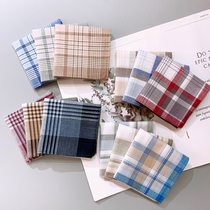 Nostalgic old handkerchief 12 mens classic vintage cotton women carry Square sweat-absorbing handkerchief square towel
