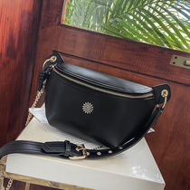 Chest bag womens crossbody bag womens high-end waist bag 2022 new niche design soft leather solid color chain shoulder bag trendy